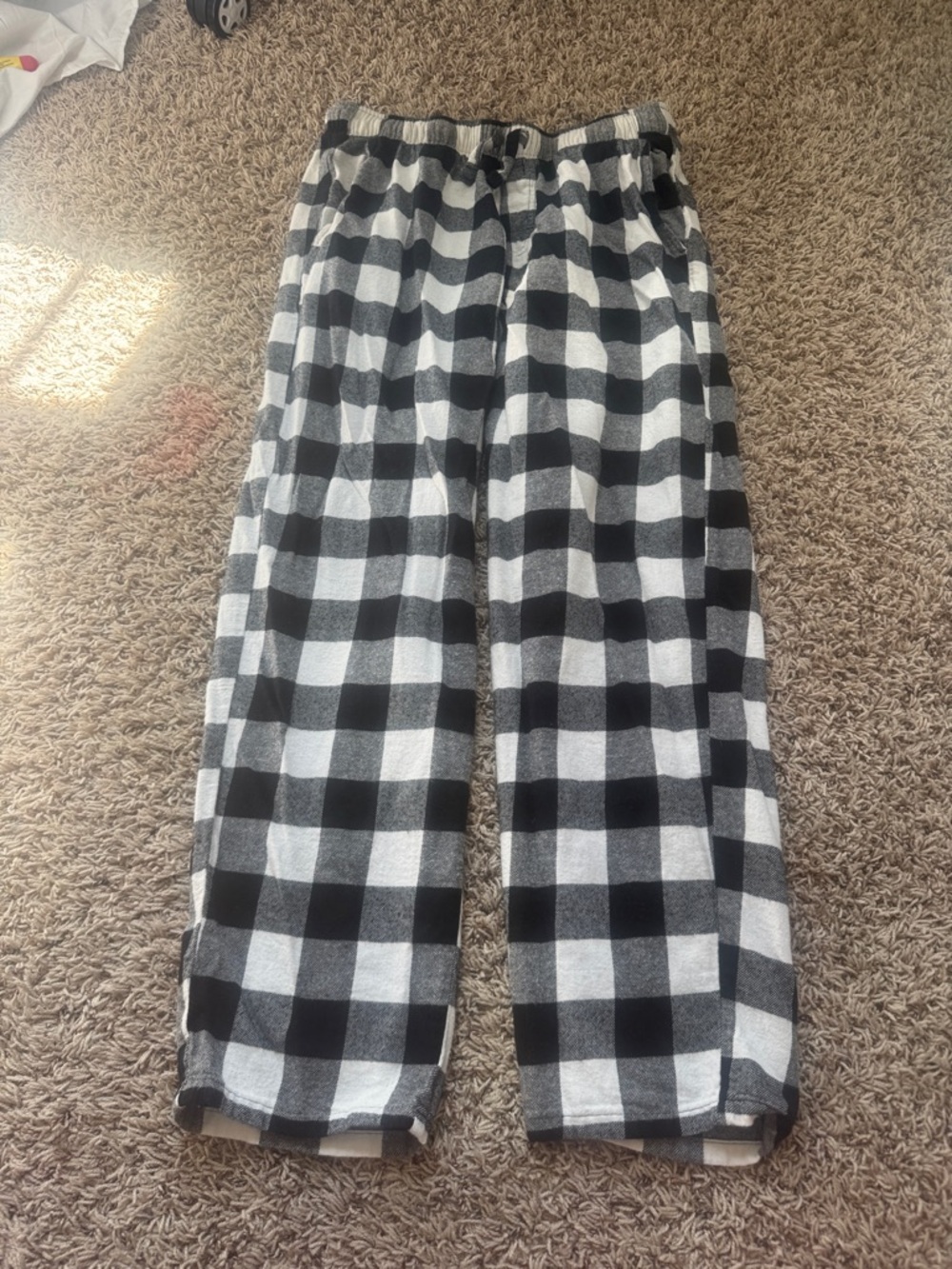 Old Navy Black and White Buffalo Check Lounge Pants